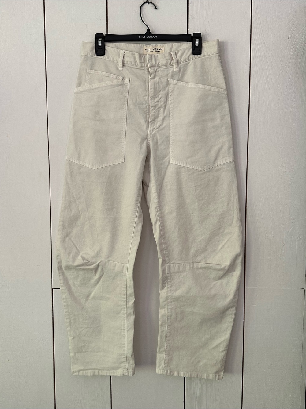 Nili Lotan Shon in Eggshell Sz 2 NWOT Barrel - Picture 5 of 15